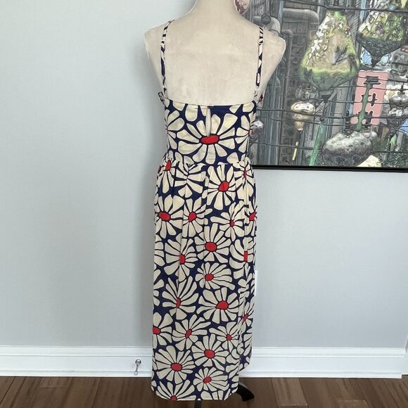 Mata Traders Blue Floral Midi Sundress L - Picture 5 of 9